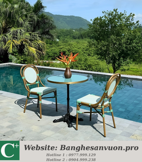 Bộ bàn ghế ban công SVAN-GMTBC-KT17X