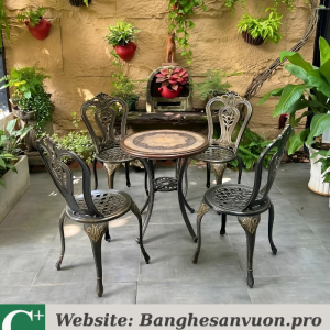 Bộ bàn ghế nhôm đúc SVAN-GMTBG-002M
