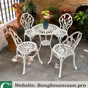 Bộ bàn ghế nhôm đúc SVAN-GMTBG-012T