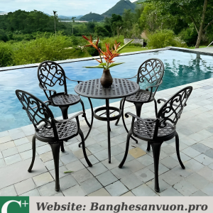 Bộ bàn ghế nhôm đúc SVAN-GMTBG-017C