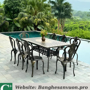 Bộ bàn ghế nhôm đúc SVAN-GMTBG-02CNN