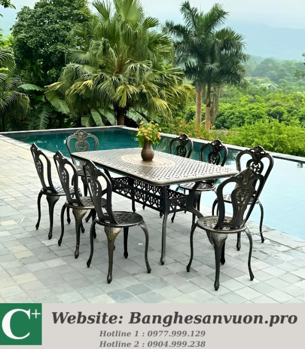 Bộ bàn ghế nhôm đúc SVAN-GMTBG-02CNN
