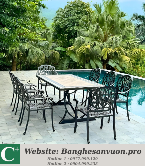 Bộ bàn ghế sân vườn SVAN-GMTBG-03CNM