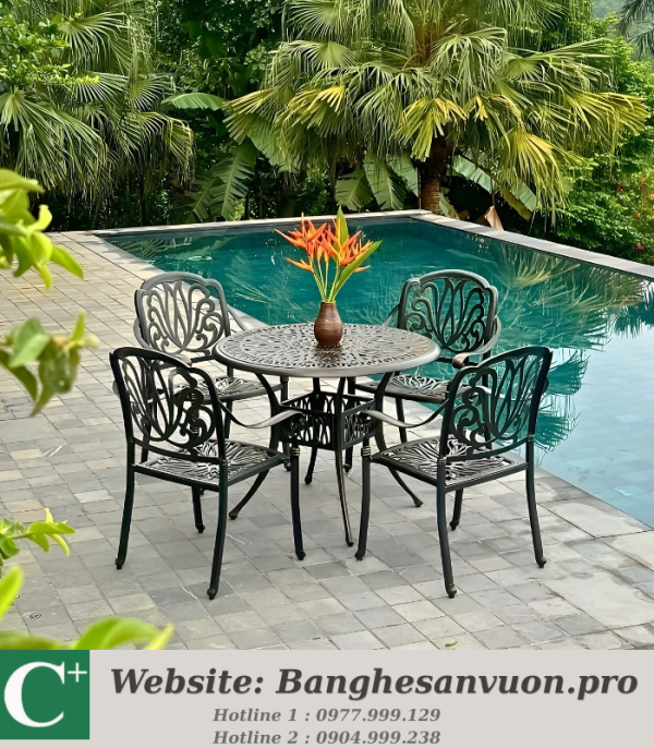 Bộ bàn ghế sân vườn SVAN-GMTBG-03N
