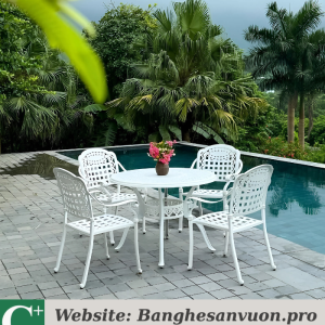Bộ bàn ghế nhôm đúc SVAN-GMTBG-04T