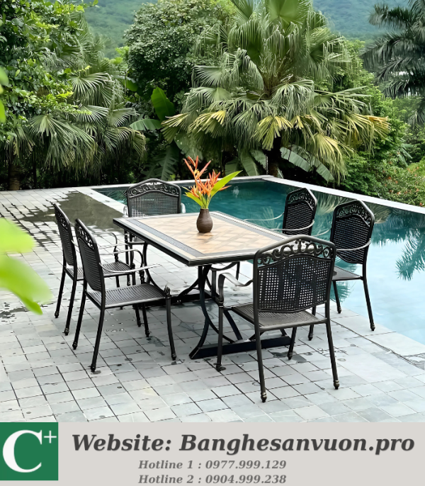 Bộ bàn ghế sân vườn SVAN-GMTBG-05CNM