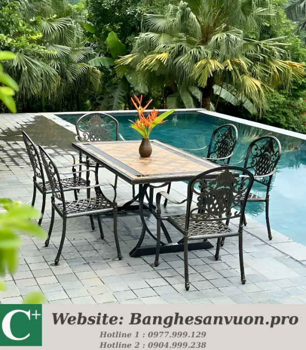 Bộ bàn ghế sân vườn SVAN-GMTBG-06CNM
