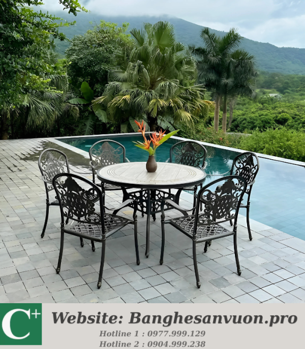 Bộ bàn ghế sân vườn SVAN-GMTBG-06TM