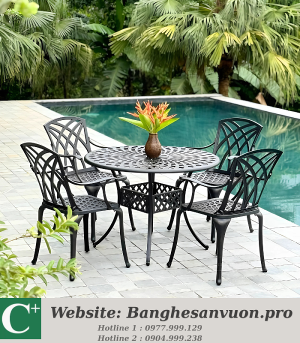 Bộ bàn ghế sân vườn SVAN-GMTBG-19N