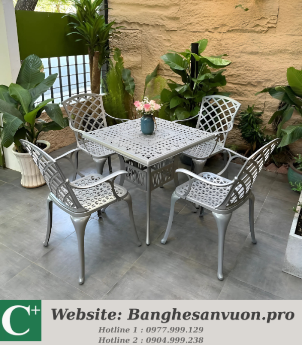 Bộ bàn ghế nhôm đúc SVAN-GMTBG-21VG