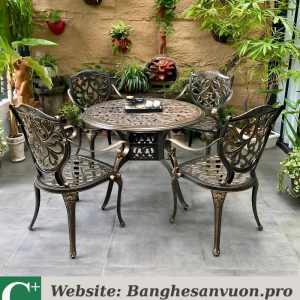 Bộ bàn ghế nhôm đúc SVAN-GMTBG-22N