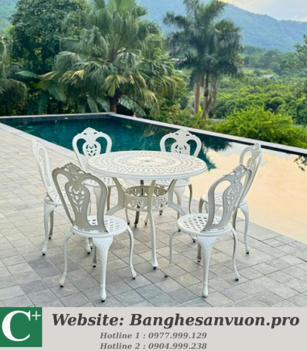 Bộ bàn ghế sân vườn SVAN-GMTBG02-D100T