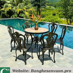 Bộ bàn ghế sân vườn SVAN-GMTBG02-D80M