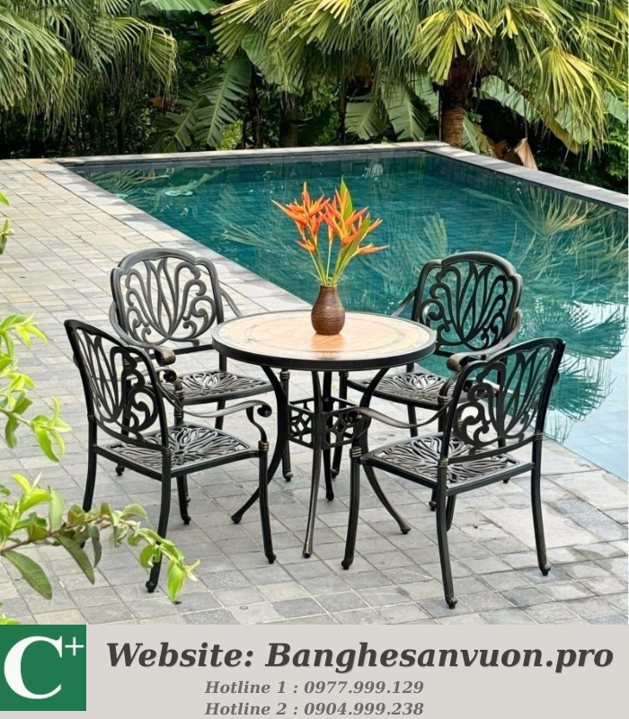 Bộ bàn ghế sân vườn SVAN-GMTBG03-D84M