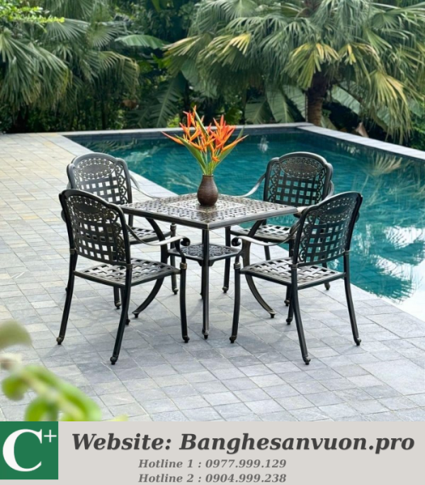 Bộ bàn ghế sân vườn SVAN-GMTBG04-V80N