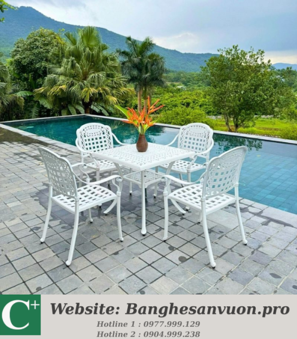Bộ bàn ghế sân vườn SVAN-GMTBG04-V80T