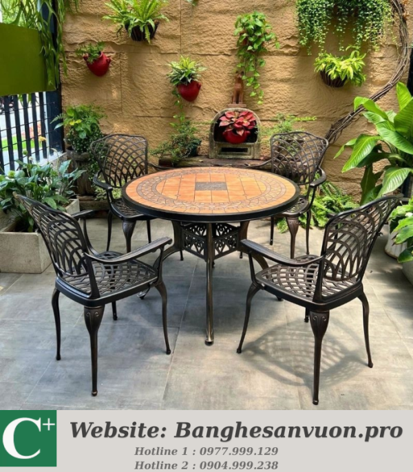 Bộ bàn ghế sân vườn SVAN-GMTBG15-D100M