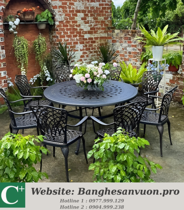 Bộ bàn ghế sân vườn SVAN-GMTBG15-D150N