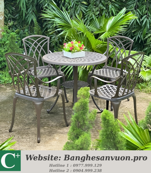Bộ bàn ghế sân vườn SVAN-GMTBG18-D80C