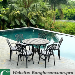 Bộ bàn ghế sân vườn SVAN-GMTBG19-D120N