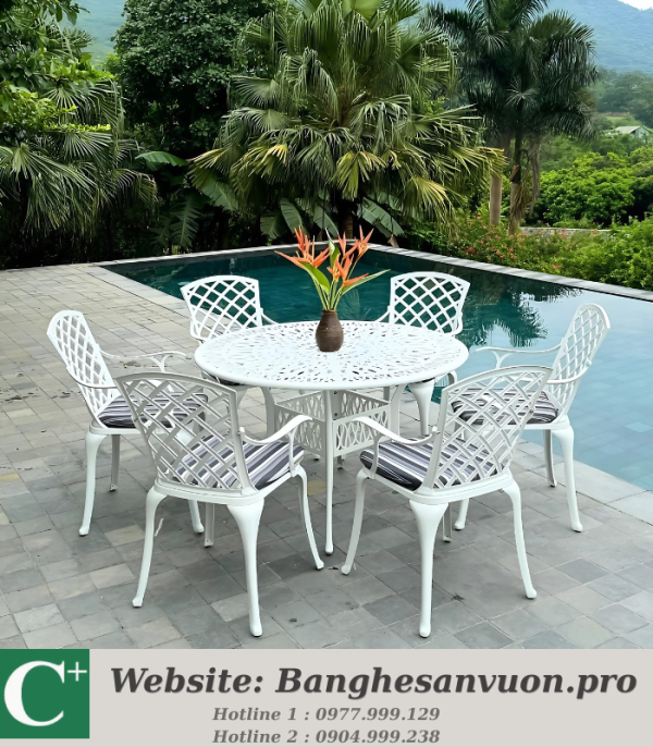 Bộ bàn ghế sân vườn SVAN-GMTBG21-D120T