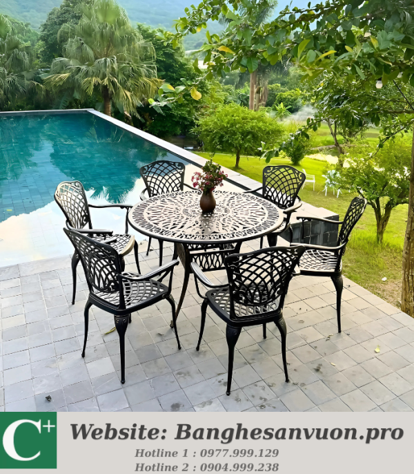 Bộ bàn ghế sân vườn SVAN-GMTBG26-D120N