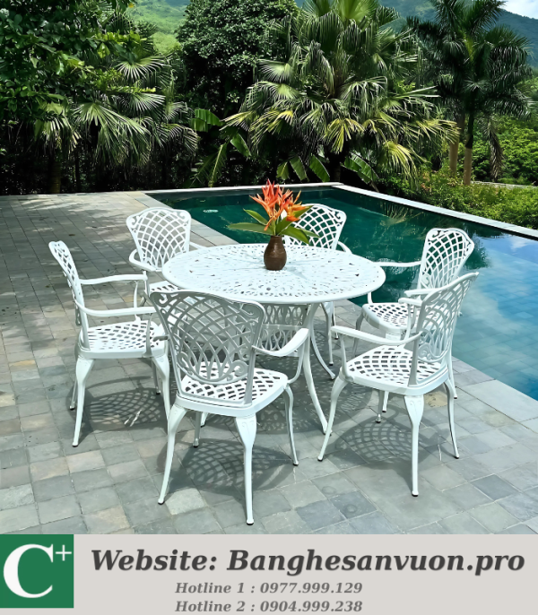 Bộ bàn ghế sân vườn SVAN-GMTBG26-D120T