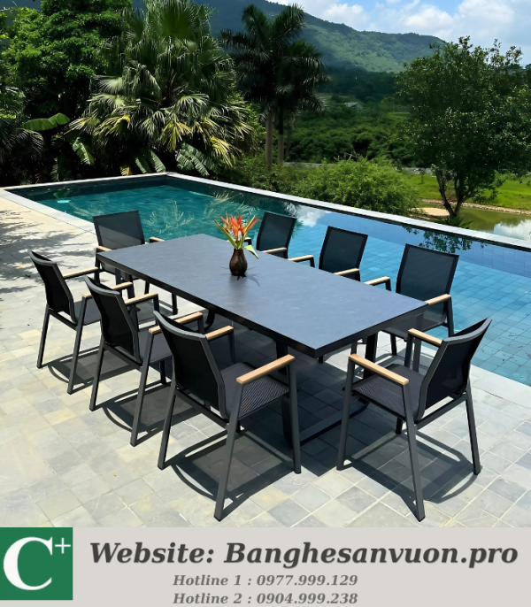Bộ bàn ghế sân vườn SVAN-GMTBK-2.4M