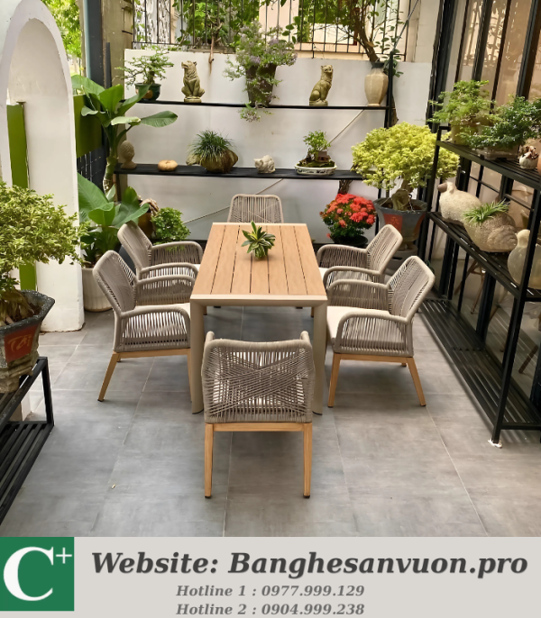 Bộ bàn ghế ngoài trời SVAN-GMTBR-02CN