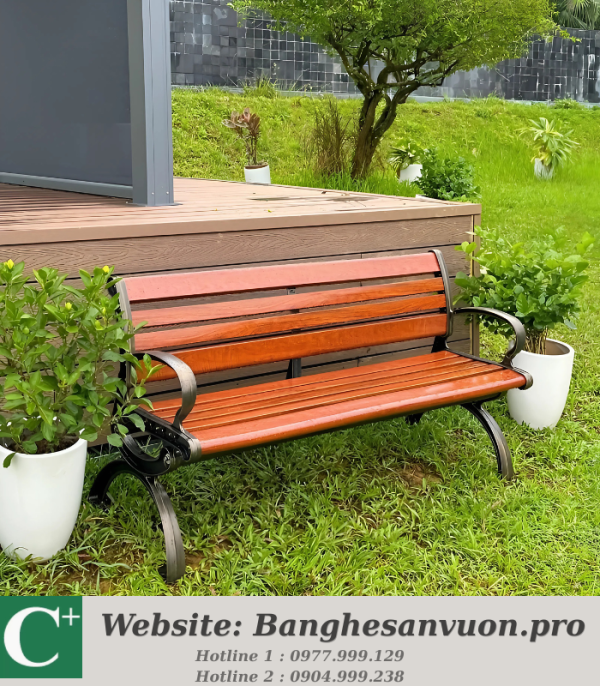 Ghế công viên giả gỗ SVAN-GMTGCV-02