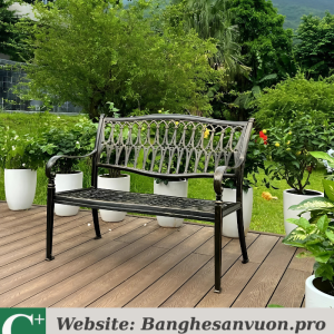Ghế công viên nhôm đúc SVAN-GMTGCV-05N