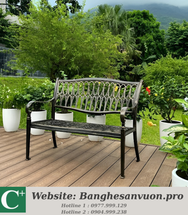 Ghế công viên nhôm đúc SVAN-GMTGCV-05N