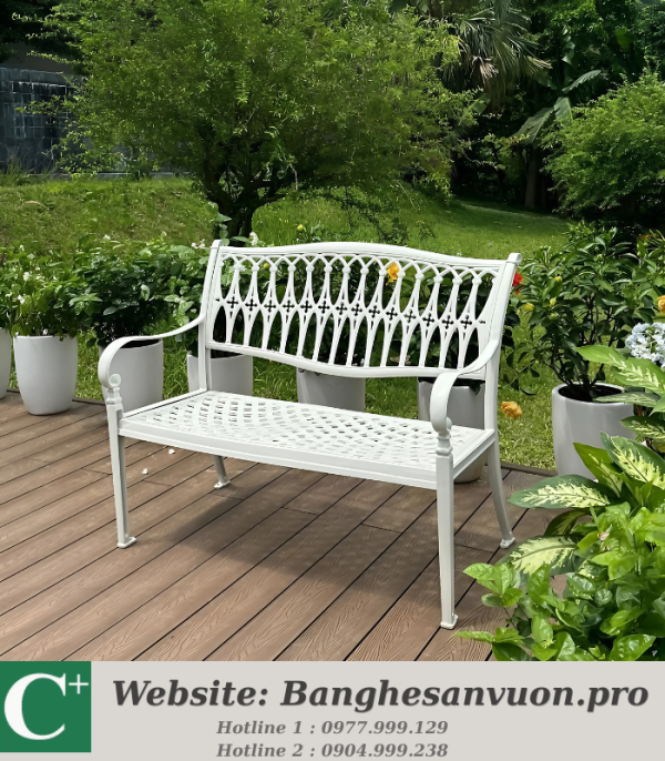 Ghế công viên nhôm đúc SVAN-GMTGCV-05T