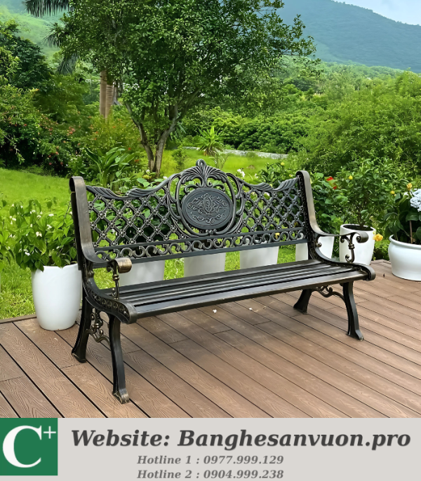 Ghế công viên nhôm đúc SVAN-GMTGCV-06N