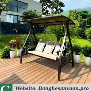 Xích đu nhôm đúc 3 chỗ SVAN-GMTXD-3C
