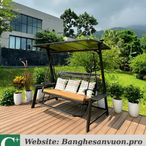Xích đu nhôm đúc 3 chỗ SVAN-GMTXD-3CGN
