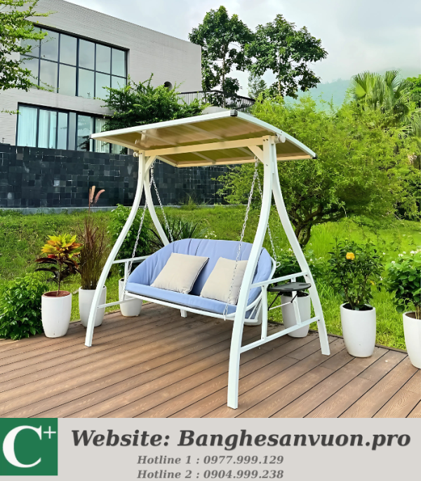 Xích đu sắt ngoài trời SVAN-GMTXD-2CT