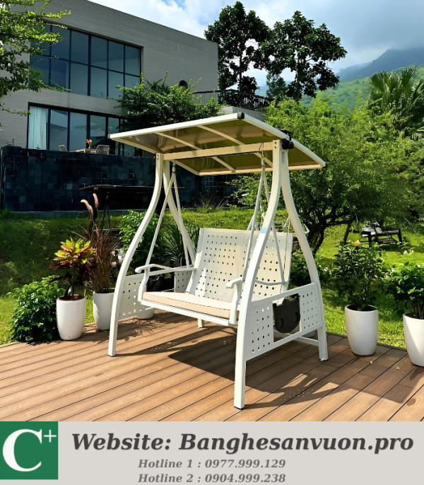 Xích đu sắt ngoài trời SVAN-GMTXD-3AT