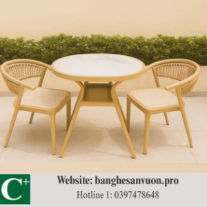 Bộ bàn 2 ghế polywood