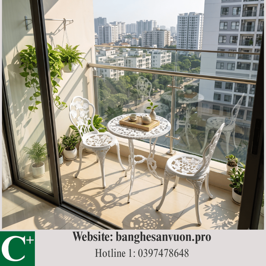 ban-ghe-ban-cong-chat-lieu-nhom-duc-hoa-van-chi-tiet